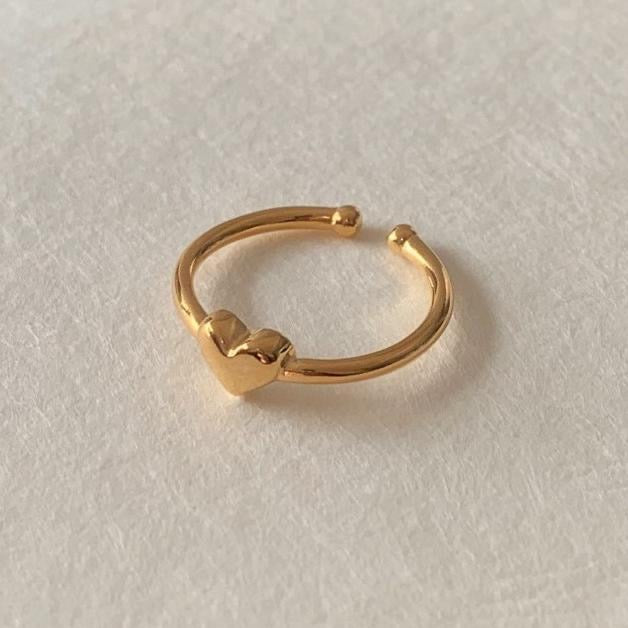 Bague en Argent en Forme de Cœur