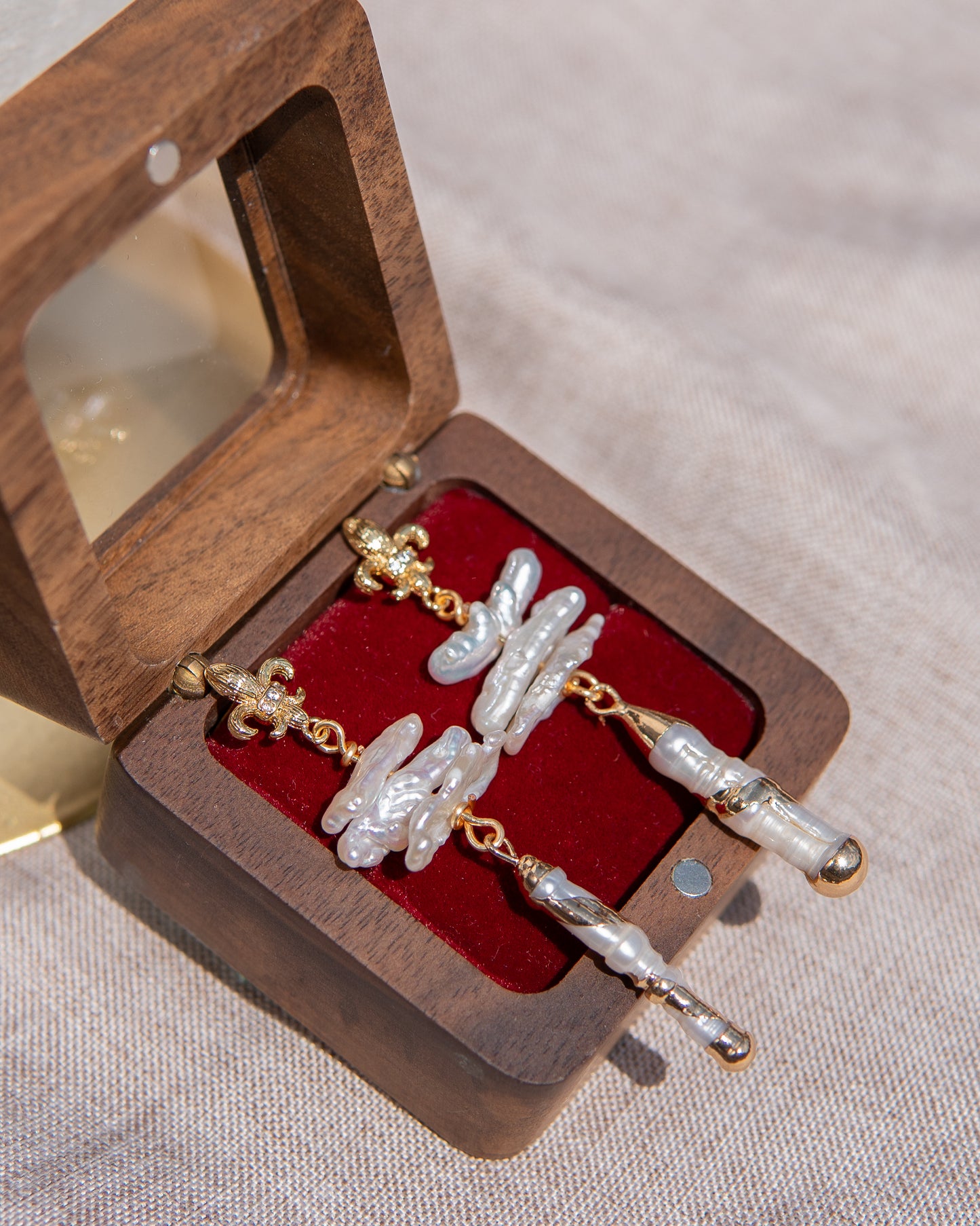 Boucles d’oreilles en perles motif iris