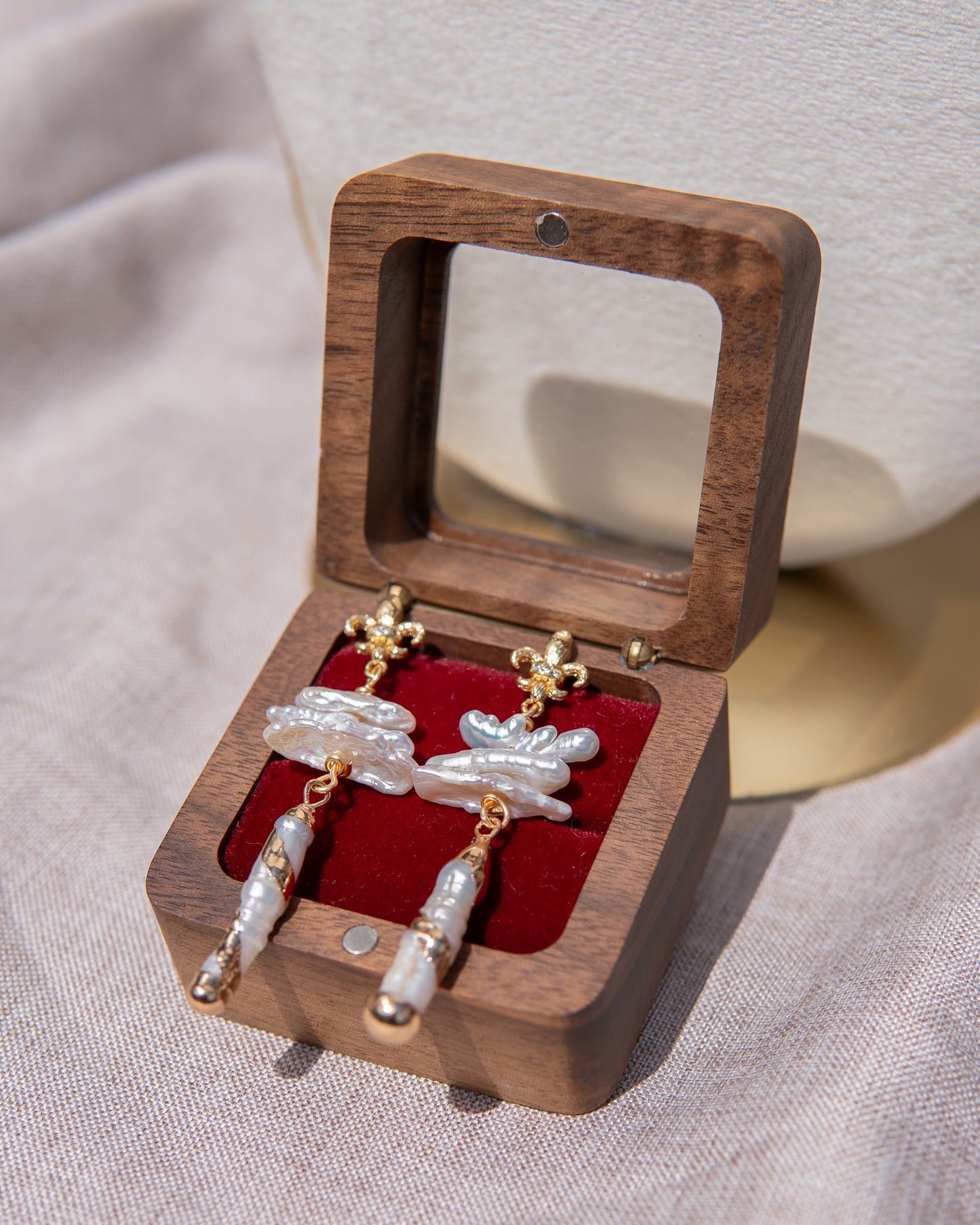 Boucles d’oreilles en perles motif iris