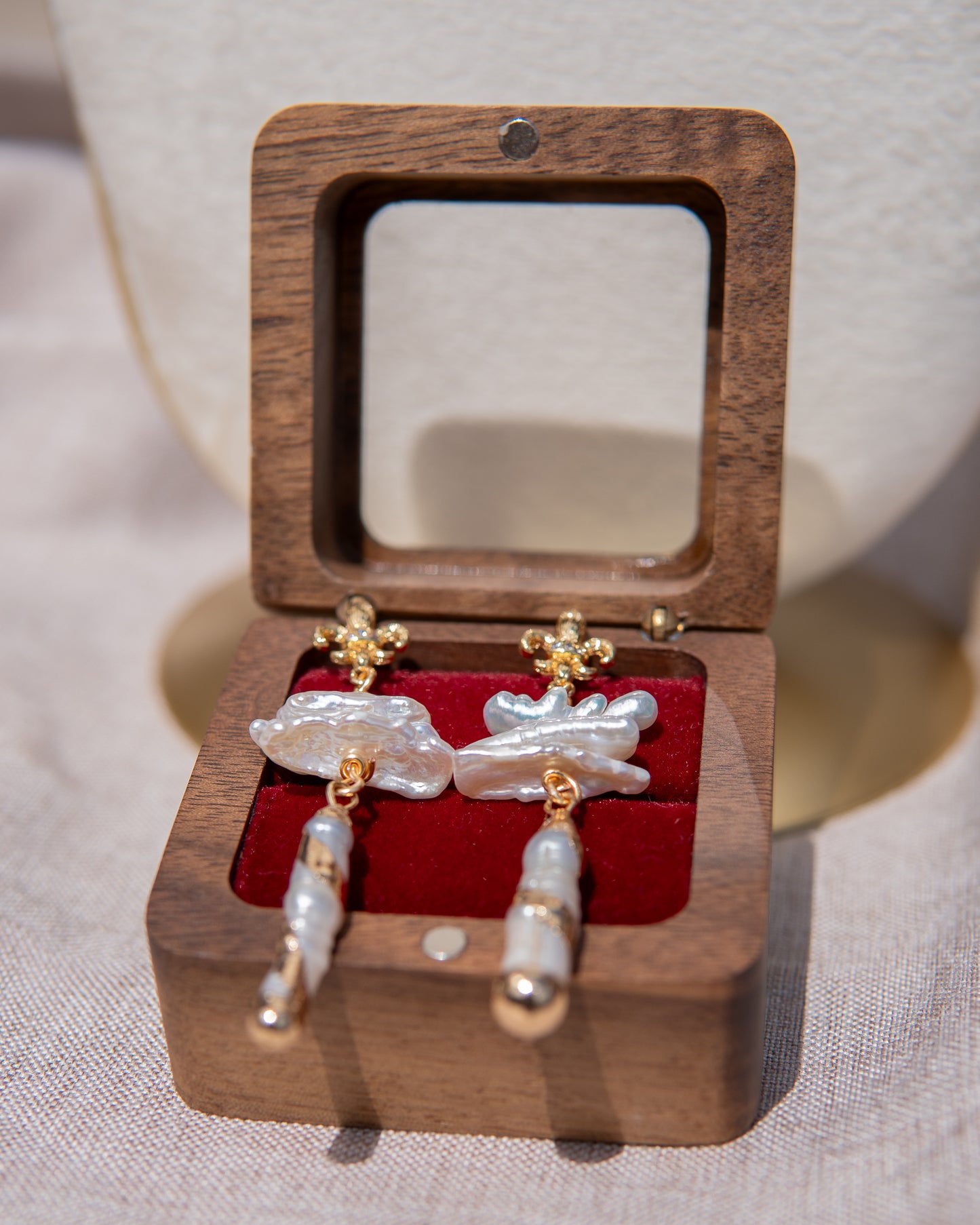 Boucles d’oreilles en perles motif iris