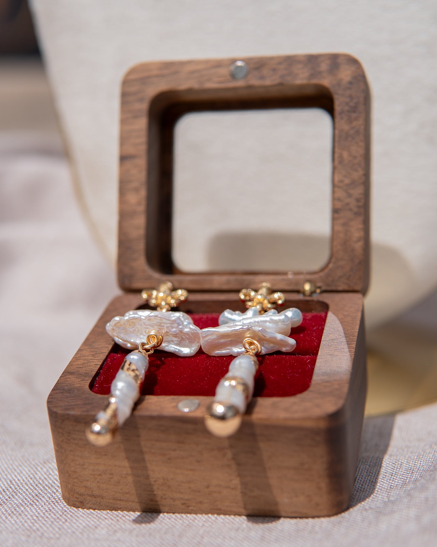 Boucles d’oreilles en perles motif iris