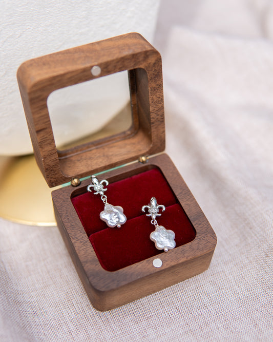 Boucles d’oreilles en perles motif iris