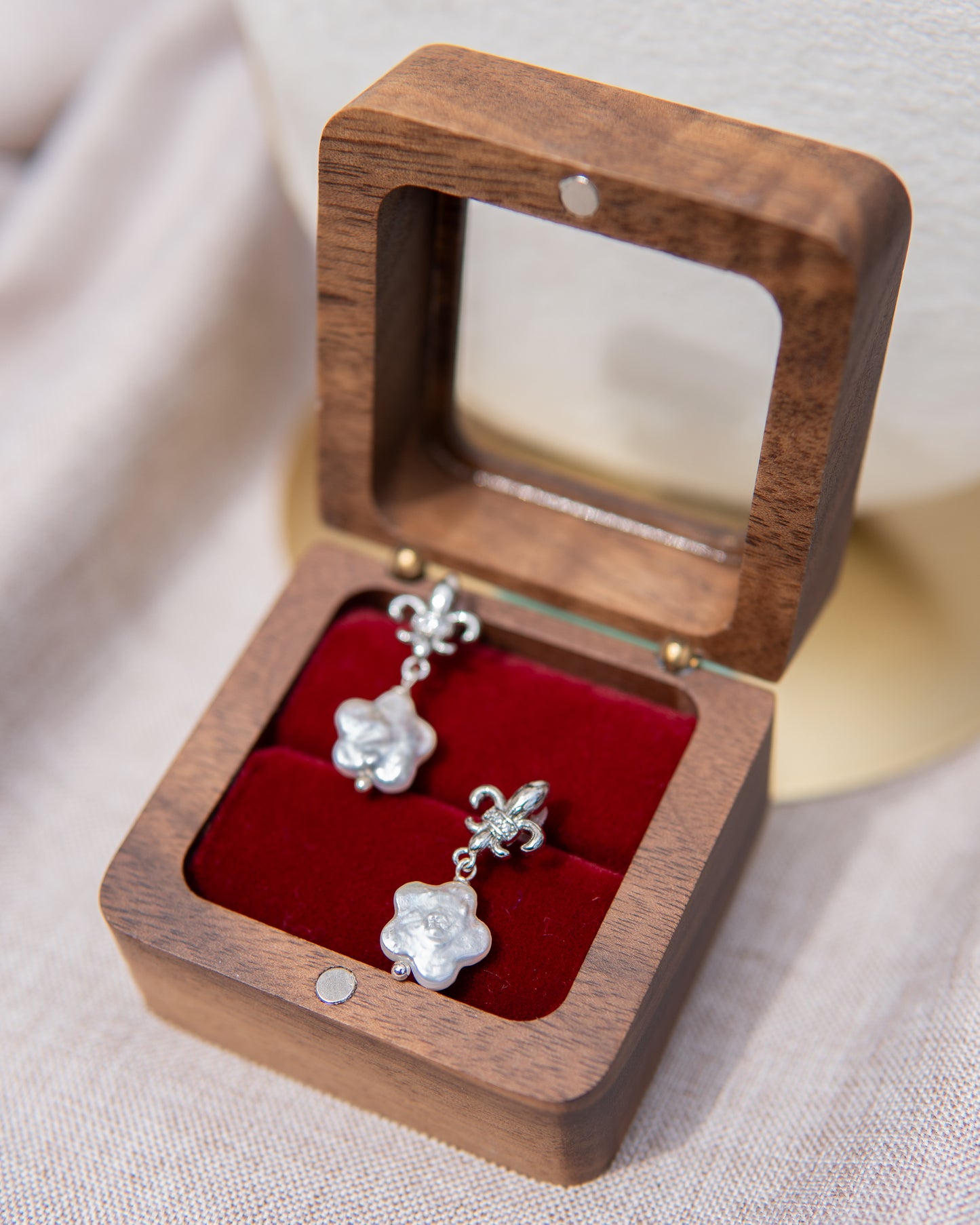 Boucles d’oreilles en perles motif iris