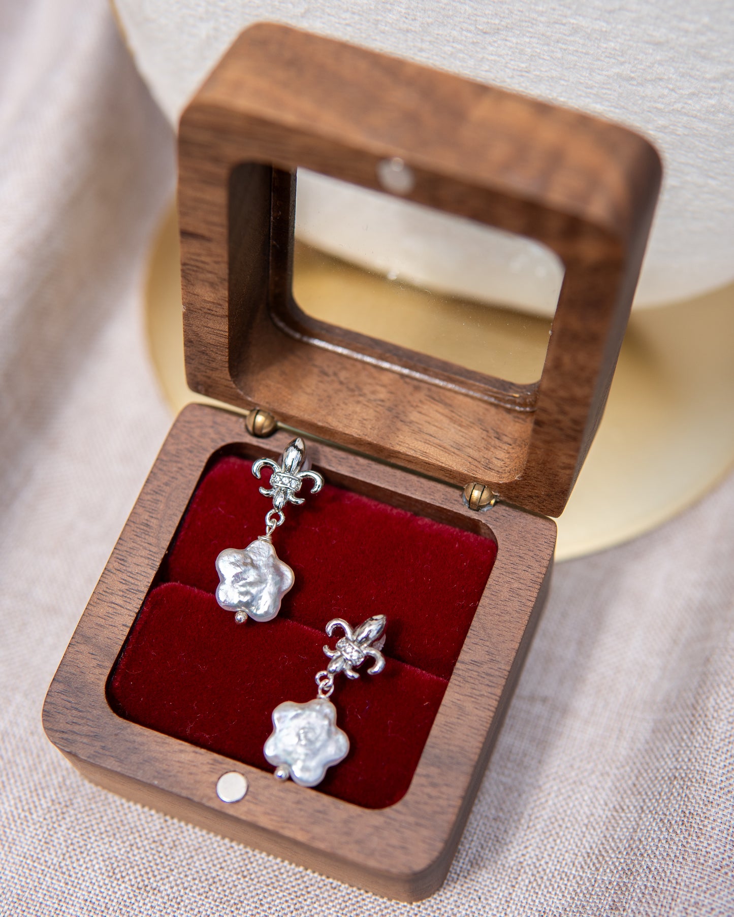 Boucles d’oreilles en perles motif iris
